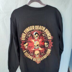 Five Finger Death Punch - Bonehead Cross - New Large Black Sweatshirt